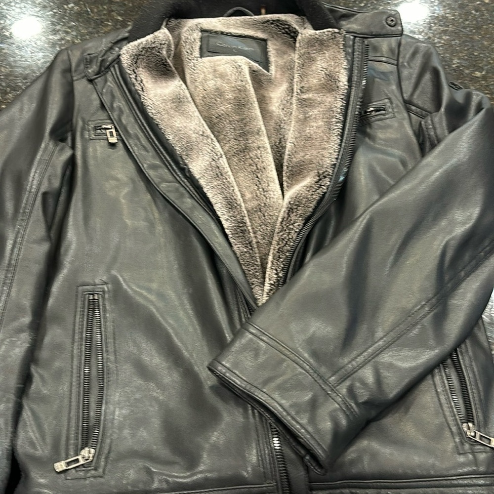Men’s buttery soft Leather Calvin Klein Jacket